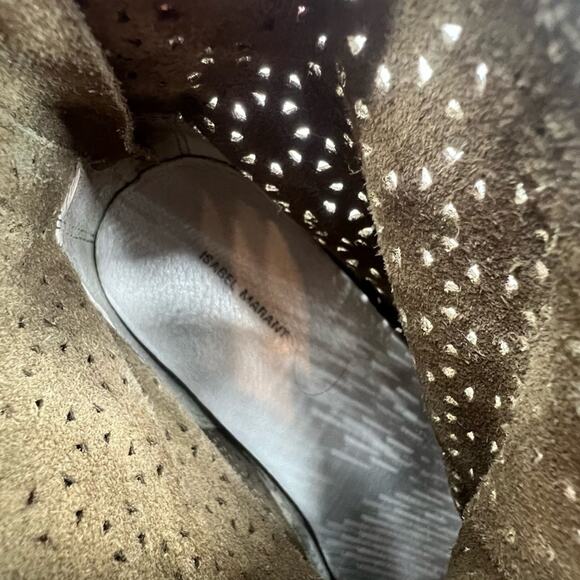 Isabel Marant Beslay Suede Wedge Ankle Boots Sz 38 - Picture 3 of 8